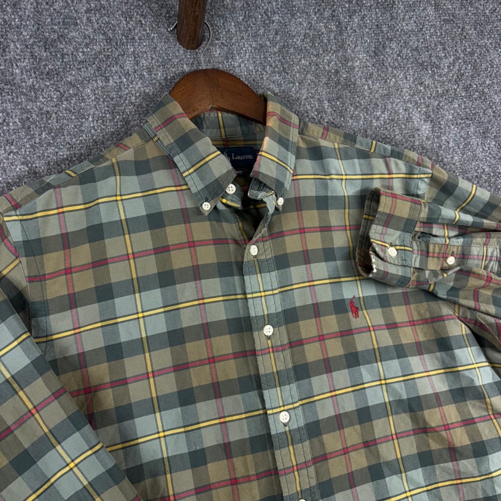 Polo Ralph Lauren Classic Fit Plaid Shirt Mens Large Button Down